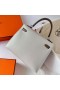 Kelly Chevre Ck80 Pearl grey & Ck18 Etoupe Silber Hardware Phw 25cm Volle Handgemachte