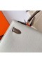 Kelly Chevre Ck80 Pearl grey & Ck18 Etoupe Silber Hardware Phw 25cm Volle Handgemachte