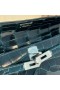 Taschen Kelly cut shiny alligator-Krokodil-1P dunkelblau-Silber-Hardware-31cm Voll Handgemachte Phw