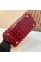 Birkin Shiny Alligator Ck55 Bordeaux-rot mit Gold-Hardware 25 cm Volle Handgemachte Ghw