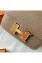 Konstanz Spiegel Epsom Ck18 Etoupe Grau Gold-Hardware-18cm Voll Handgemachte Ghw