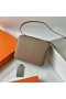 Konstanz Spiegel Epsom Ck18 Etoupe Grau Gold-Hardware-18cm Voll Handgemachte Ghw