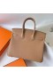 Birkin Togo 0M Tee-Khaki-Silber Hardware-25cm Volle Handgemachte Phw