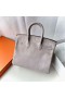 Birkin Suede M8-Dusky-pink-Silber-Hardware-25cm Volle Handgemachte Phw