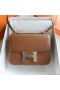 Constance Epsom Ck37 Golden Brown Silver Hardware 24cm Full Handmade Phw