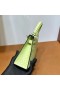 Mini Kelly Matte alligator-Krokodil-9R, Knospe, gelb, Silber Hardware-19cm Voll Handgemachte Phw