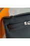 Mini Kelly Pochette Swift Ck89 Schwarz Silber Hardware-25cm Volle Handgemachte Phw