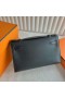 Mini Kelly Pochette Swift Ck89 Schwarz Silber Hardware-25cm Volle Handgemachte Phw