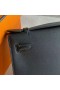 Mini Kelly Pochette Swift Ck89 Schwarz Silber Hardware-25cm Volle Handgemachte Phw