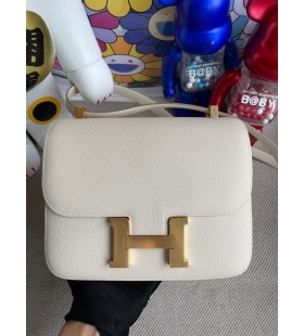 Constance Epsom ck10 Cremig weiÃ-Gold-Hardware-24cm Volle Handgemachte