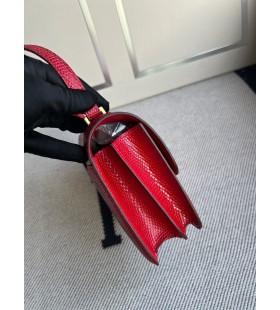 Konstanz Lizard Q5 helle rot Gold Hardware GHW 18cm Volle Handgemachte