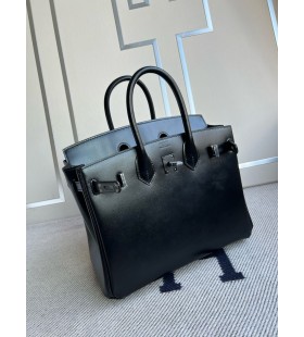 Birkin Boxcalf schwarz Schwarz Schnalle 25cm Volle Handgemachte