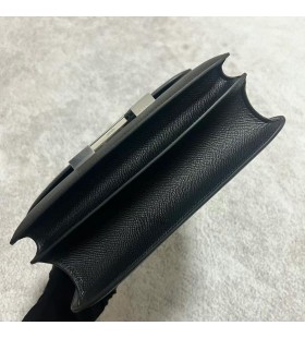 Constance Epsom Ck89 Schwarz Silber Hardware PHW 24cm Volle Handgemachte