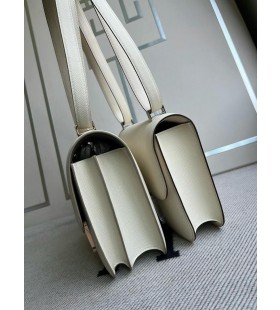 Konstanz Neue single-layer-Epsom i2 Cremig-weiÃ-Silber-Hardware PHW 24cm Volle Handgemachte