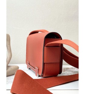 Geta Chevre C6 Kürbis Farbe Silber Hardware 20cm Volle Handgemachte