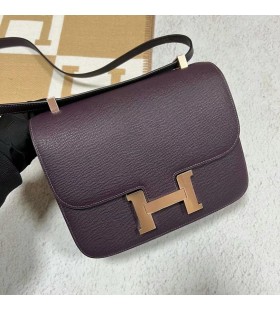 Constance Epsom Ck59 grape purple Rose Gold Hardware 24cm Volle Handgemachte