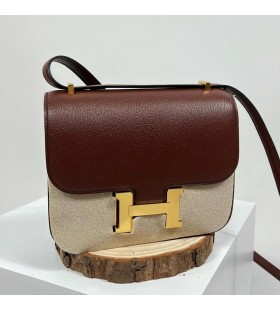 Konstanz Chevre Ck41 rötlich Braun & Ebony Gold Hardware PHW 18cm Volle Handgemachte