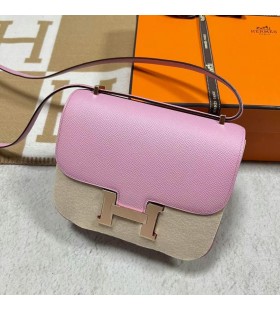 Constance Epsom X9 Malve lila Rose Gold Hardware Rghw 18cm Volle Handgemachte