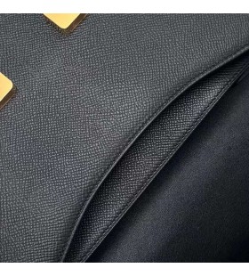 Constance Epsom Ck89 Schwarz-Gold-Hardware-Ghw 24 cm Volle Handgemachte
