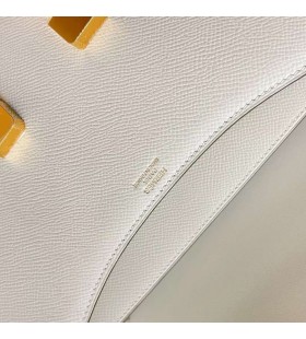 Constance Epsom Ck10 Cremig WeiÃ-Gold-Hardware-Ghw 24 cm Volle Handgemachte