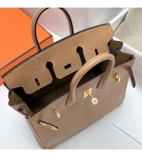 Birkin Lizard apricot Gold Hardware Ghw 25cm Volle Handgemachte