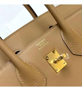 Birkin Swift 0M Khaki, Gold Hardware Ghw 25cm Volle Handgemachte