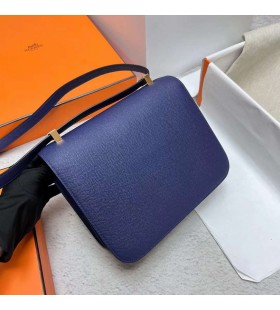 Constance Epsom Ck73 Edelstein Blau Gold-Hardware Ghw 24 cm Volle Handgemachte