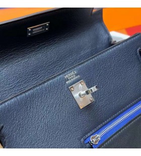 Kelly Colormatic Swift-2Z Violett blau Silber Hardware Phw 25cm Volle Handgemachte