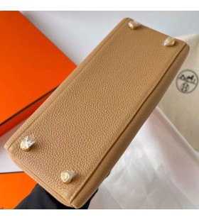 Kelly Togo 0M Tee-Khaki-Gold-Hardware-Ghw 25cm Volle Handgemachte