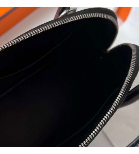 Bolide Chevre Ck89 Schwarz Silber Hardware Phw 25cm Volle Handgemachte