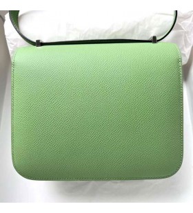 Constance Epsom I3-Avocado green Lizard+Krokodil Schnalle-Silber Hardware-18cm Volle Handgemachte