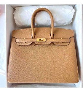 Birkin Sellier Epsom 0M Tee-Khaki-Gold-Hardware-Ghw 25cm Volle Handgemachte