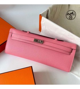 Kelly cut Epsom 1Q Cremige Rosa Silber Hardware Phw 31cm Volle Handgemachte