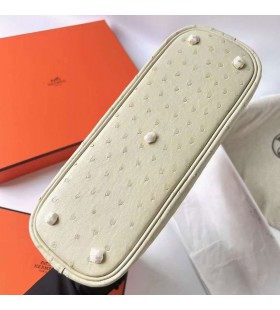 Bolide Strau&Atilde; 3C-Wei&Atilde;e Wolle-Gold-Hardware-Ghw 25cm Volle Handgemachte