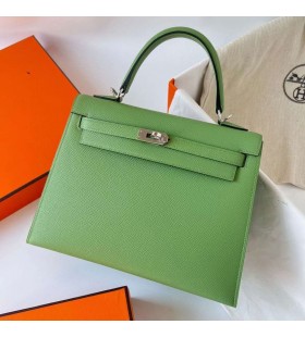 Kelly Epsom i3-Avocado-grün-Gold-Hardware-Ghw 25cm Volle Handgemachte