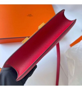 Constance Epsom Q5 Helle Rot Gold Hardware Ghw 1-24cm Volle Handgemachte