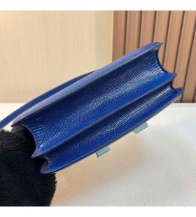 Konstanz Lizard Ck73 Edelstein Blau Silber Hardware-24cm Voll Handgemachte Phw