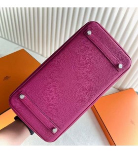 Birkin Togo L3 Rose Lila Silber Hardware-30cm Volle Handgemachte Phw