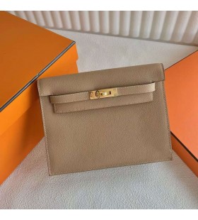 Kelly danse Evercolor 0M Tee-Khaki-Gold-Hardware-22cm Voller Handgemachte Ghw