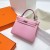 Kelly Matte Alligator-Krokodil-5P-sakura pink-Silber-Hardware Phw 25cm Volle Handgemachte