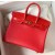 Birkin Togo & glänzende Krokodil hell-rot-Gold-Hardware-25cm Volle Handgemachte