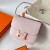 Konstanz Chevre 09 Licht Rosa, Lila, Rose Gold Hardware Rghw 18cm Volle Handgemachte