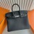 Birkin Togo Ck89 Black & Ck75 Denim blau Silber Hardware-25cm Volle Handgemachte Phw