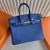 Birkin Strauà I7-Azure-blue-Gold-Hardware-25cm Volle Handgemachte Ghw