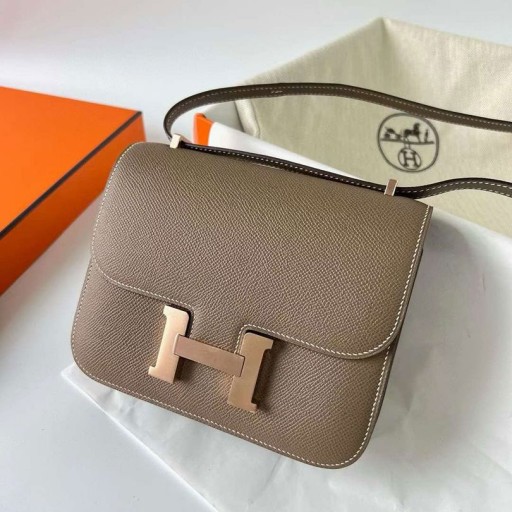 Constance Epsom Ck18 Etoupe Γκρι ροζ Χρυσό Υλικό 18cm Πλήρες Χειροποίητο RGhw