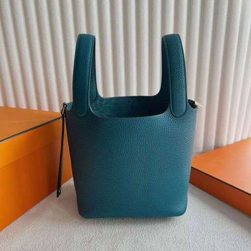 Picotin Κλεμάνς TC W0 indigo Πράσινο Χρυσό Υλικό 18cm Πλήρες Χειροποίητο Ghw