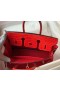 Birkin Togo & λαμπερά κροκόδειλος φωτεινό κόκκινο Χρυσό Υλικό 25cm Πλήρες Χειροποίητο
