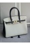 Birkin togo ck10 Κρεμώδες λευκό & ο Ετέν γκρι Χρυσό Υλικό 30cm Πλήρες Χειροποίητο