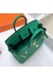 Birkin Swift U4 Βελούδο πράσινο Χρυσό Υλικό Ghw 25cm Πλήρες Χειροποίητο