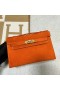 Μίνι Κέλι Pochette Σουέτ Ck93 Πορτοκαλί Χρυσό Υλικό 22cm Πλήρες Χειροποίητο